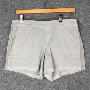 SPANX Women's XL Shorts Gray Comfort Waist Stretch‎ Casual Pocket Everyday